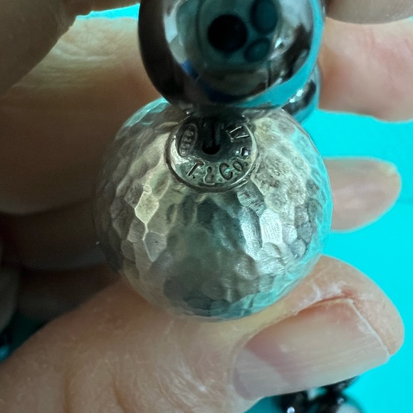 🔴Authentic LIKE NEW 🔴TIFFANY & CO Gemstone Hematite Bead Straight Up Necklace - Picture 9 of 11